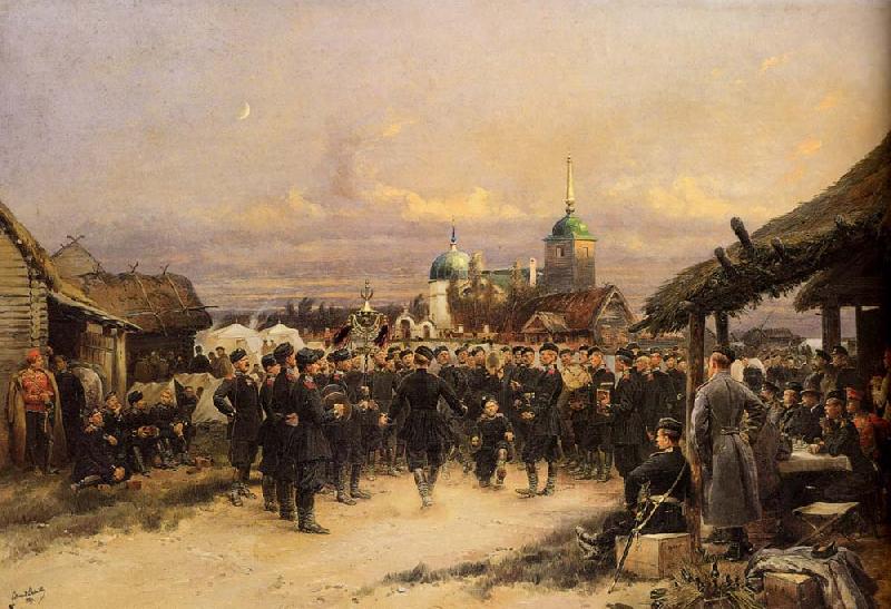 Edouard Detaille Chorus Of The Fourth Infantry Battalion At Tsarskoe Selo